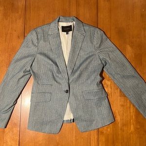 Banana Republic Blazer - Size 8 - teal and white herringbone pattern